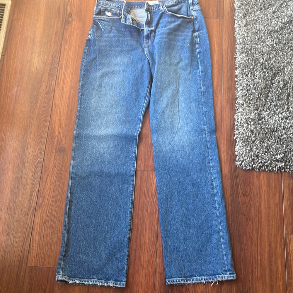 Frame Denim Blue Straight Leg Jeans